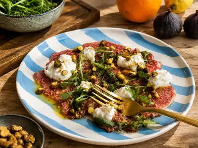 Fig Carpaccio with Burrata: South African recipe by Ivana Sanshia
