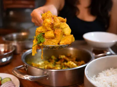 Braised Green Banana Curry: South African recipe by Ivana Sanshia