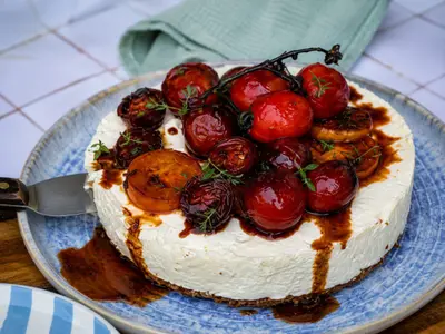 Savoury Tomato Cheesecake: European recipe by Ivana Sanshia