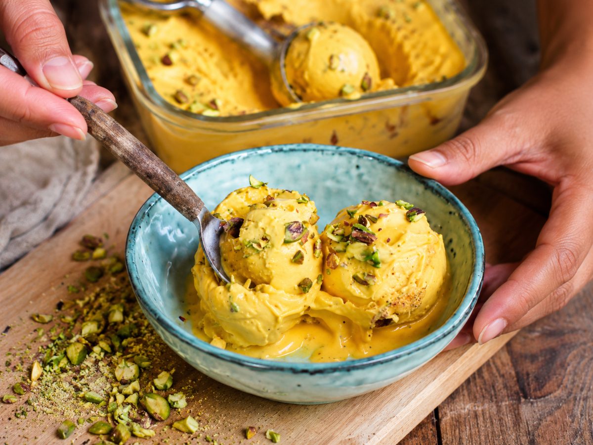 Mango Lassi Sorbet, a Asian recipe