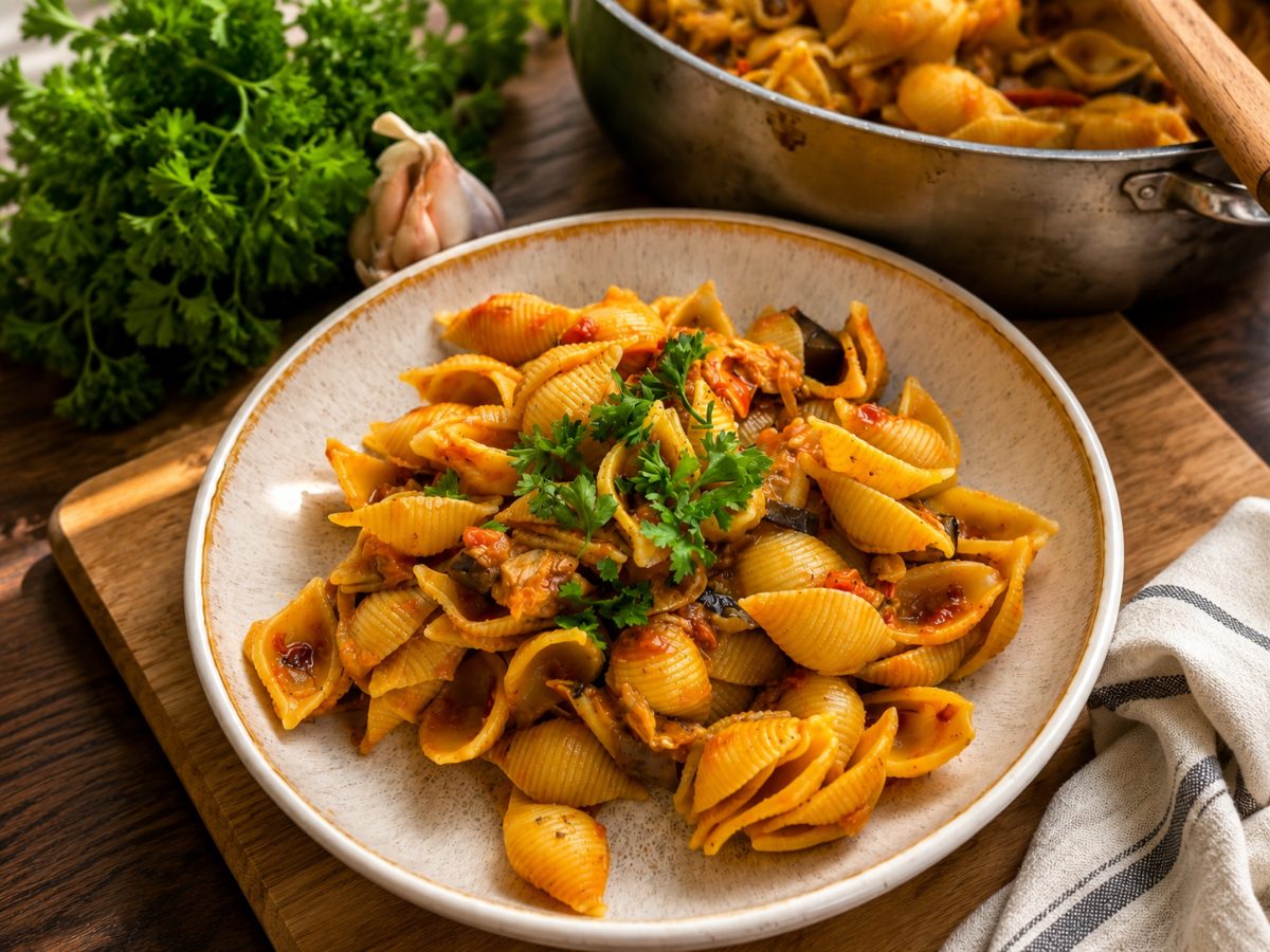 Tinned Fish Chutney Pasta, a South African recipe